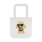 White Poodle Wearing Sunglasses Cotton Tote Bag