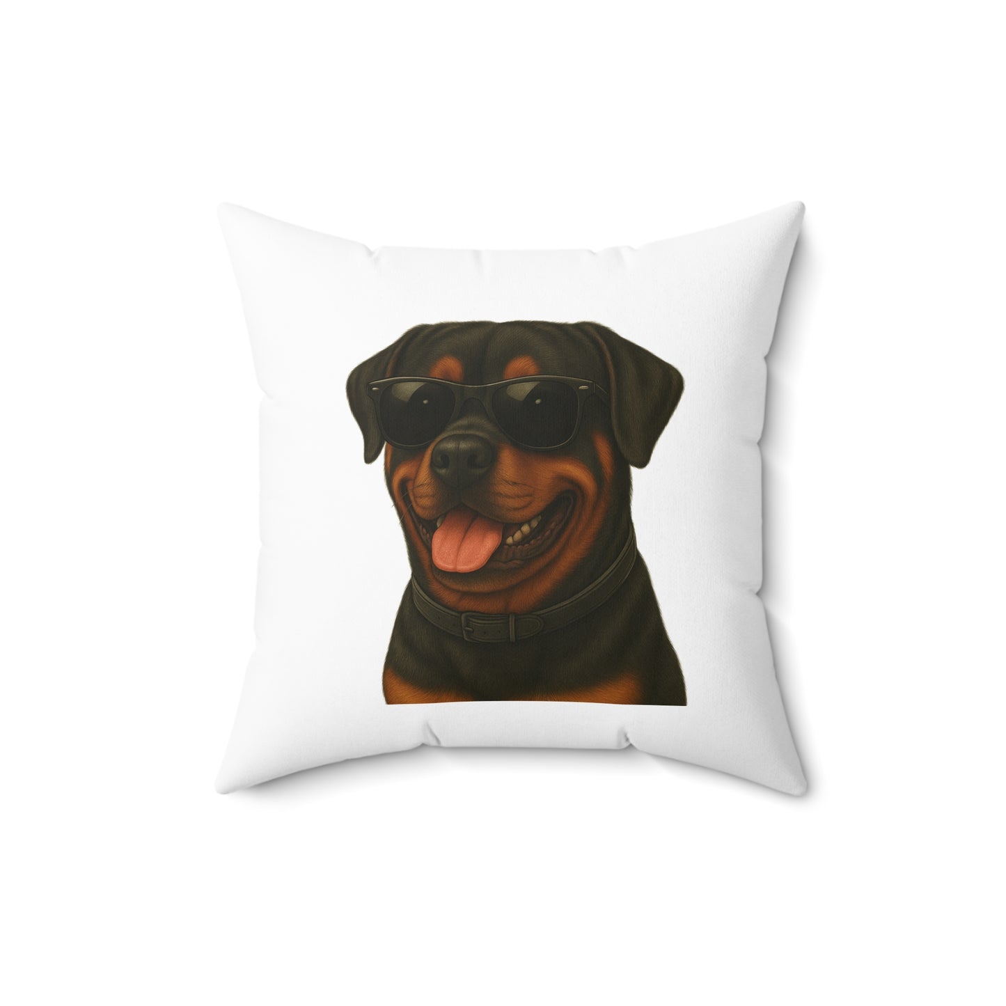 Rottweiler Wearing Sunglasses - Throw Pillow