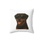 Rottweiler Wearing Sunglasses - Throw Pillow