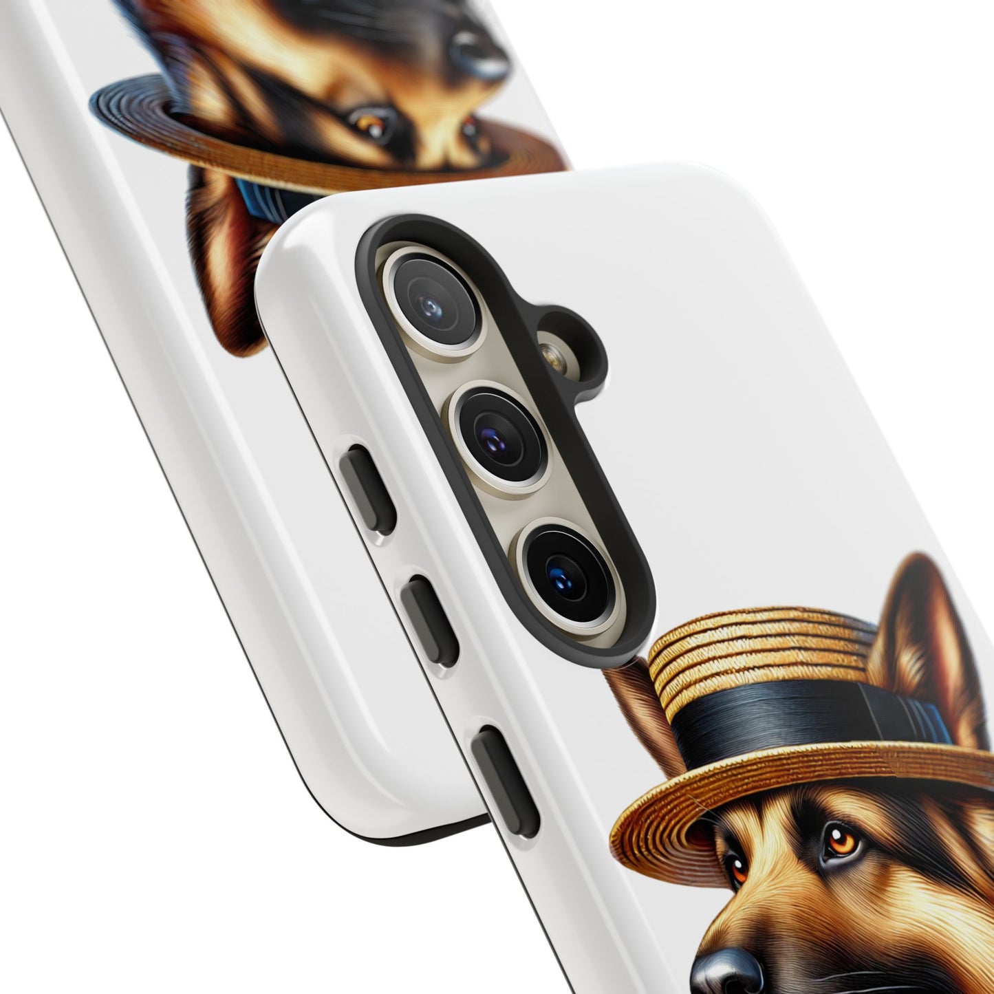 German Shepherd Wearing a Boater Hat - Tough Phone Case