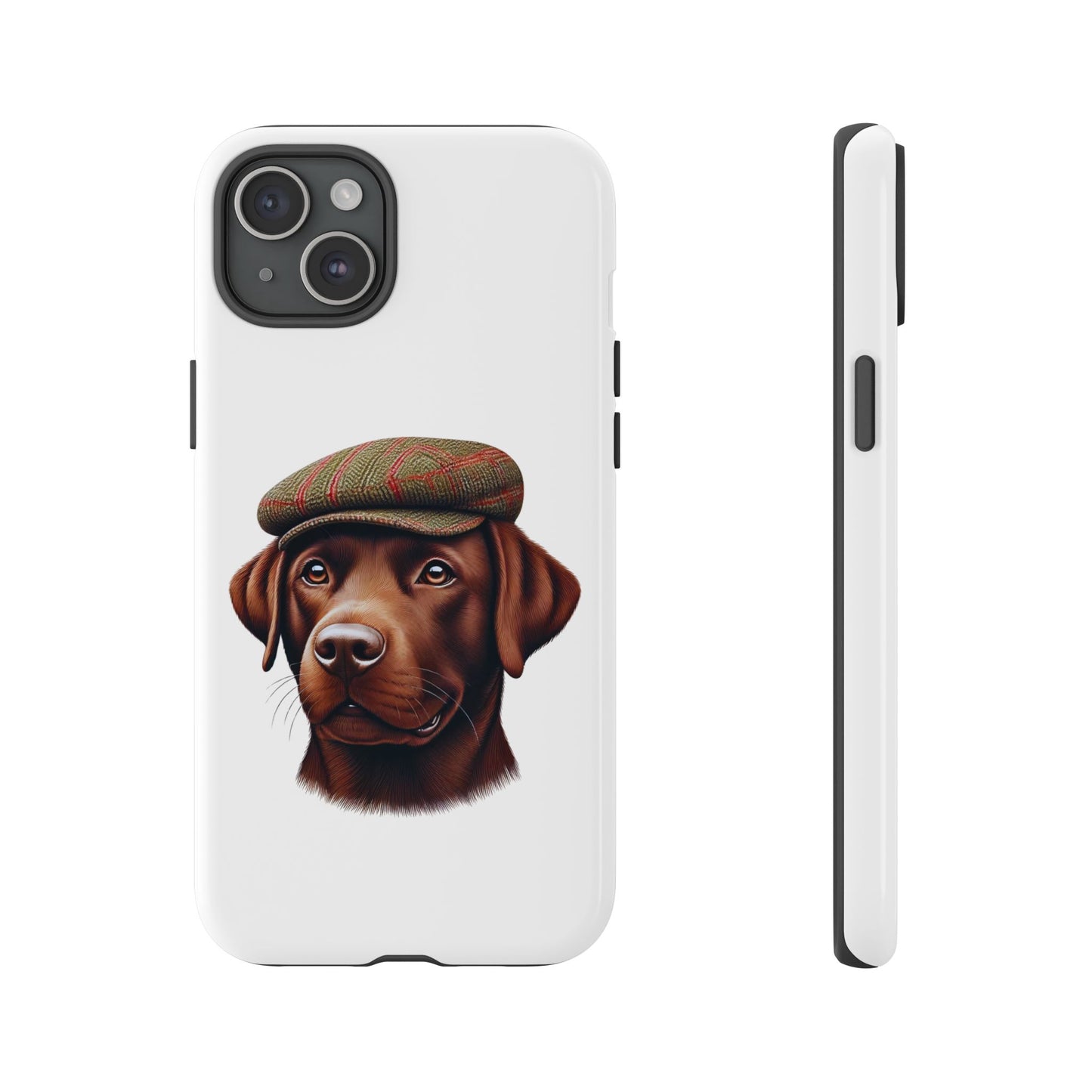 Labrador Wearing a Tweed Flat Cap - Tough Phone Case