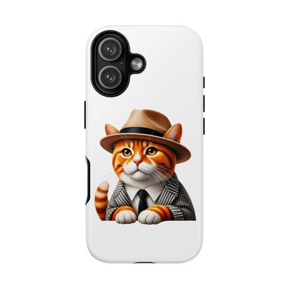 Tabby Cat Wearing a Fedora - Tough Phone Case