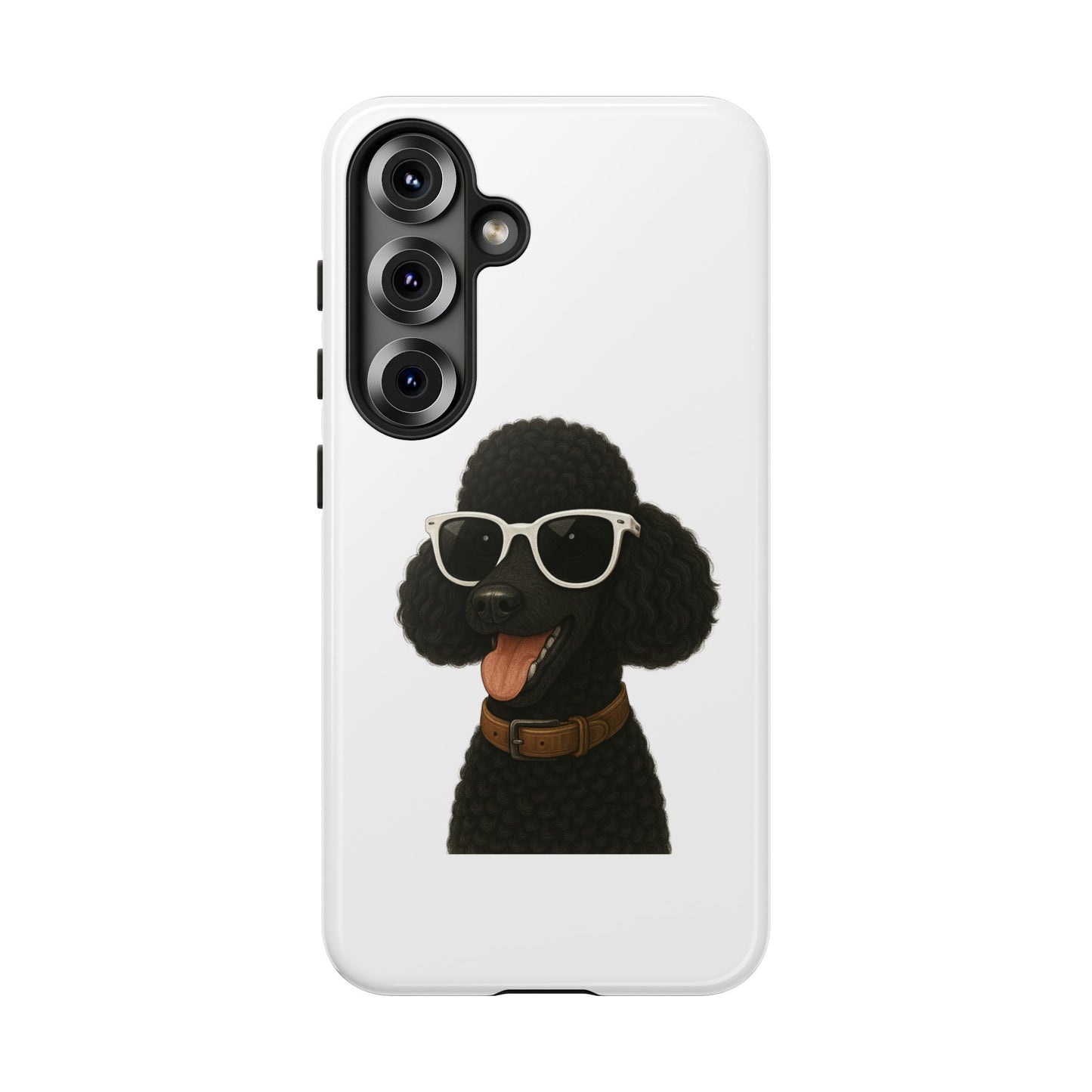Black Poodle Wearing Sunglasses - Tough Phone Case