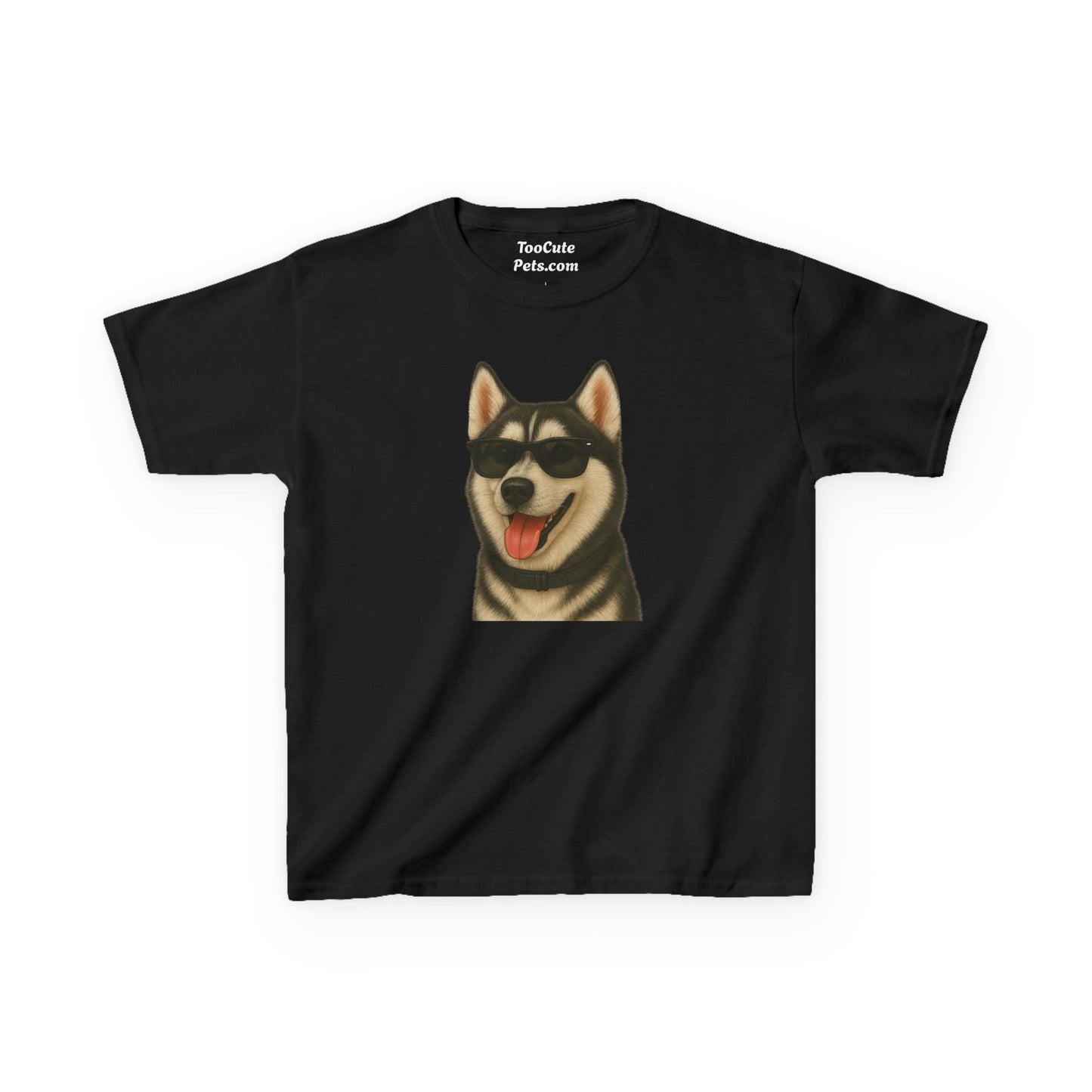Siberian Husky Wearing Sunglasses - Kids Tee