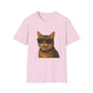 Tabby Cat Wearing Sunglasses - Adult T-Shirt
