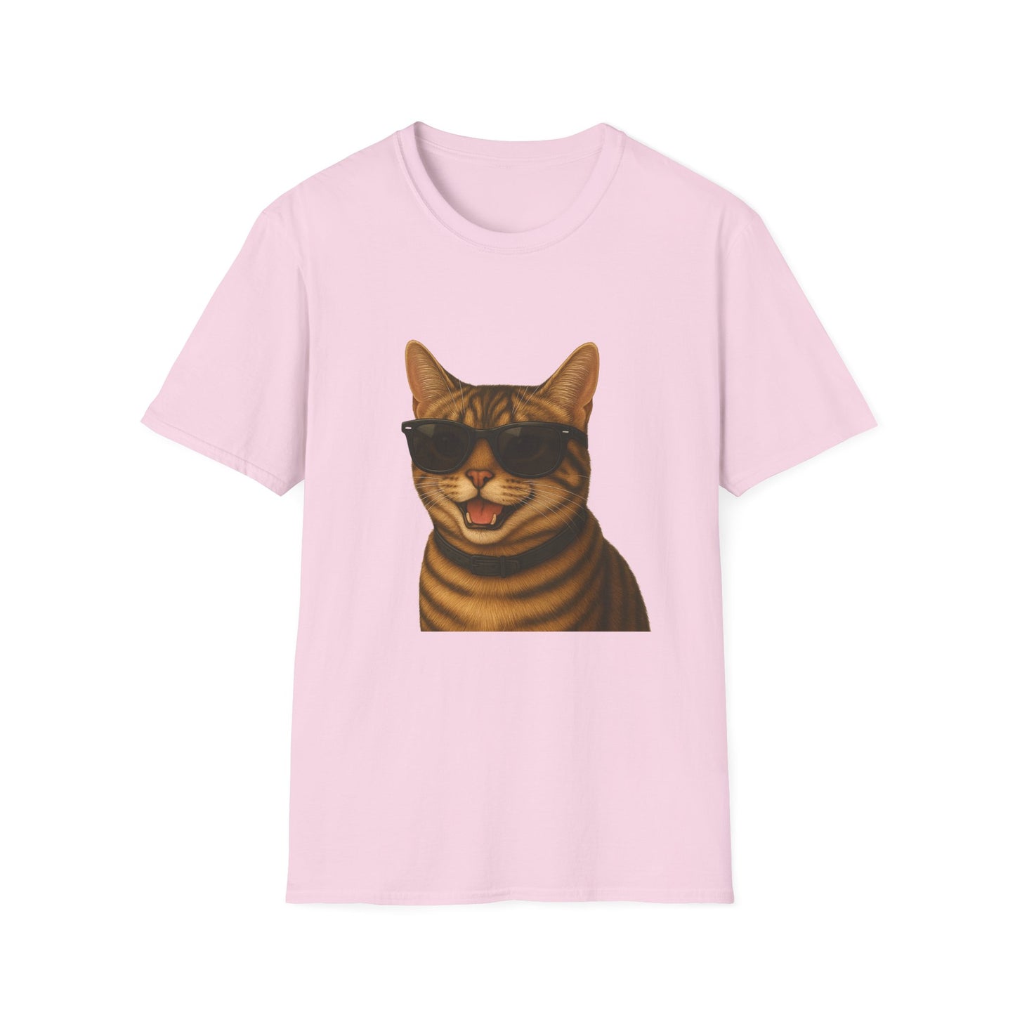 Tabby Cat Wearing Sunglasses - Adult T-Shirt
