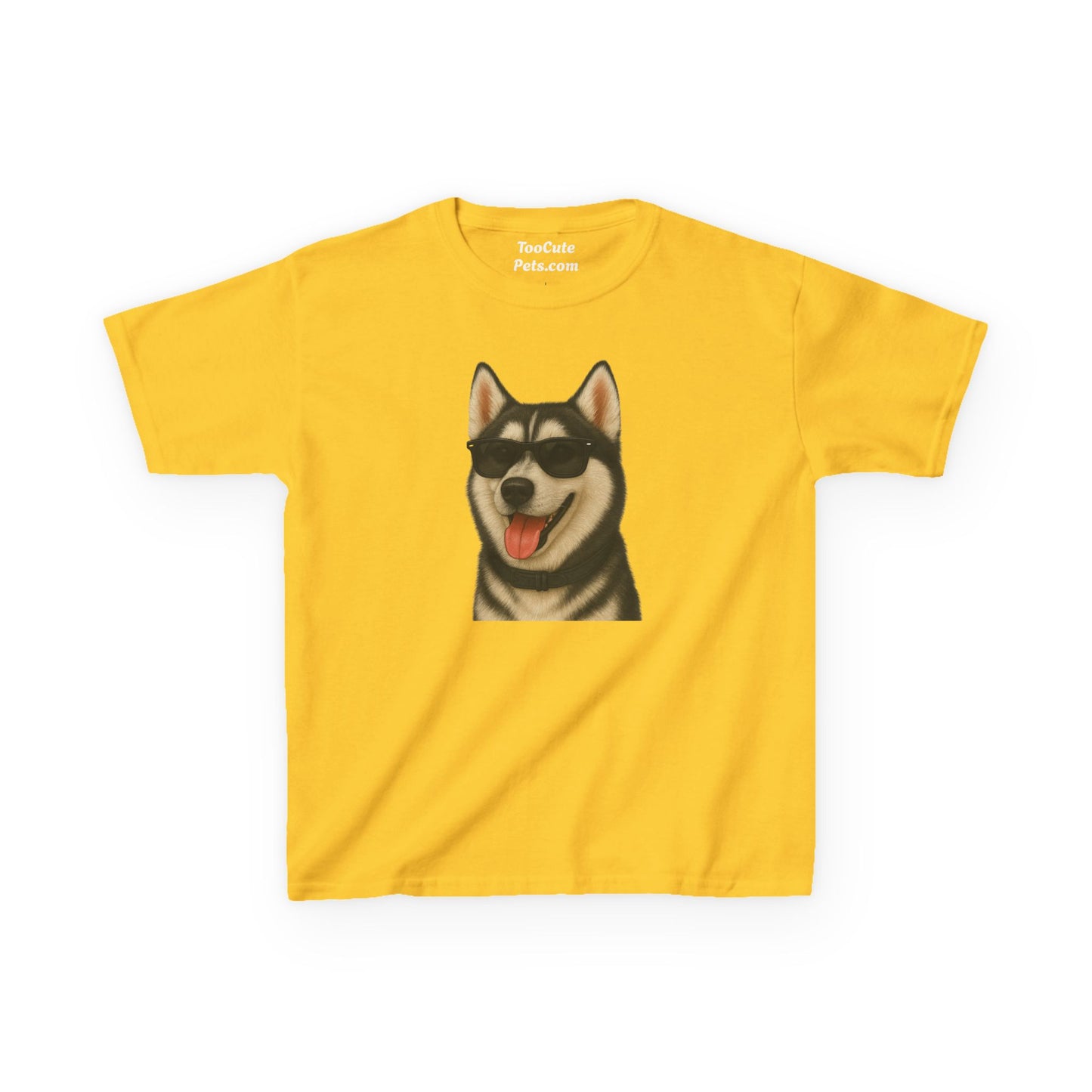 Siberian Husky Wearing Sunglasses - Kids Tee