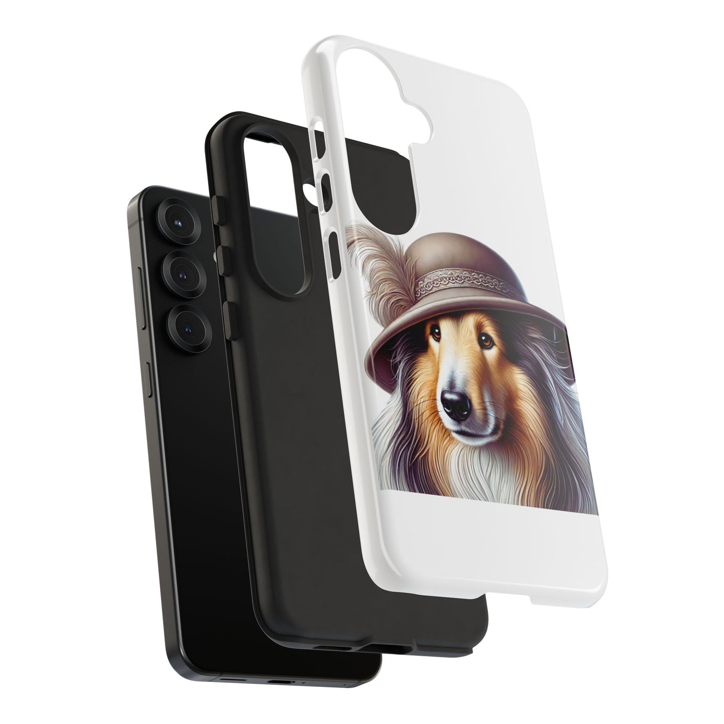 Collie Wearing a Cloche Hat - Tough Phone Case