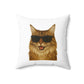 Maine Coon Wearing Sunglasses - Throw Pillow