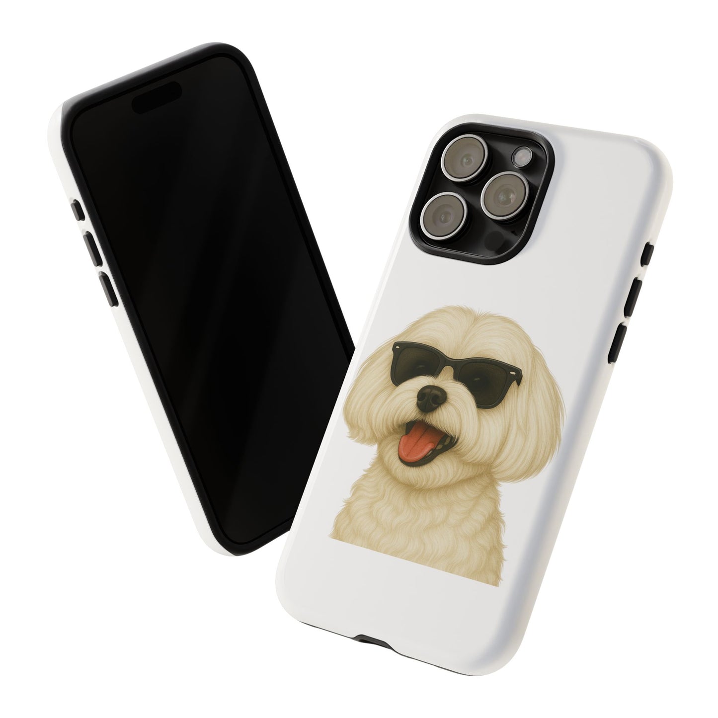 Maltese Wearing Sunglasses - Tough Phone Case