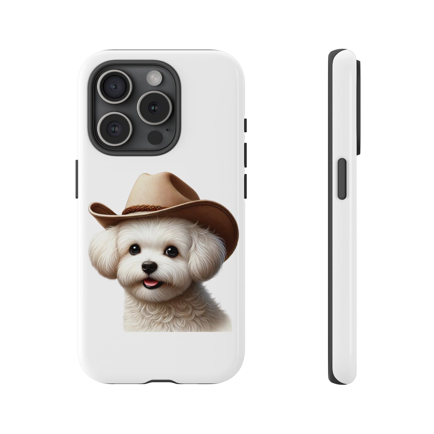 Maltese Wearing a Cowgirl Hat - Tough Phone Case