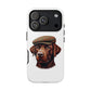 Labrador Wearing a Tweed Flat Cap - Tough Phone Case