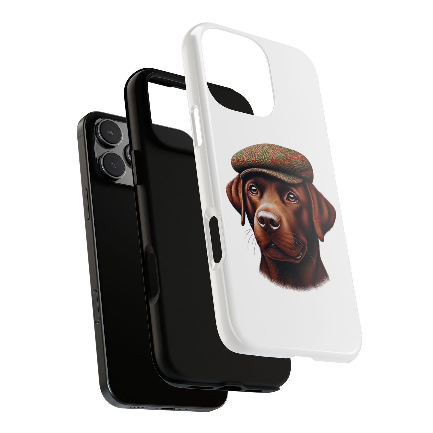 Labrador Wearing a Tweed Flat Cap - Tough Phone Case