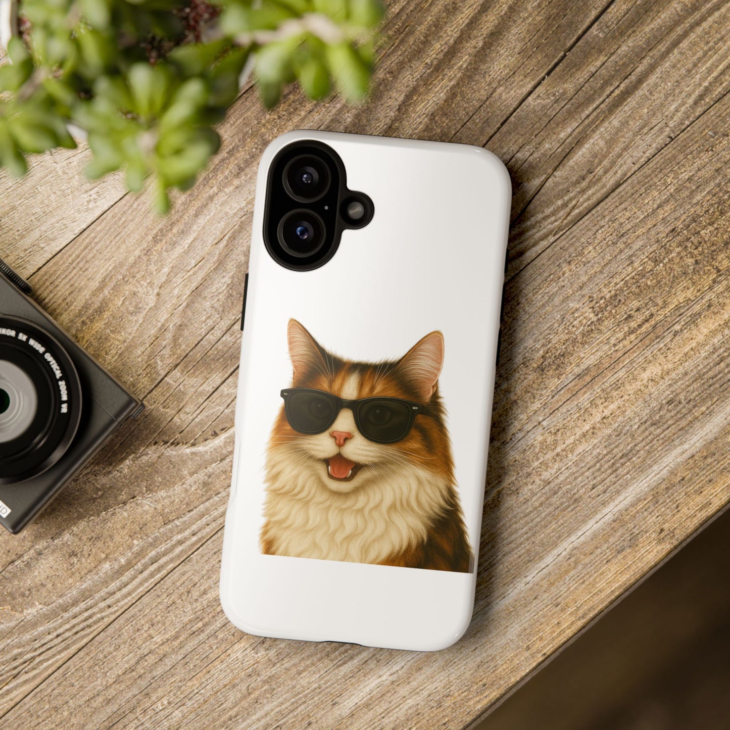 Calico Cat Wearing Sunglasses - Tough Phone Case