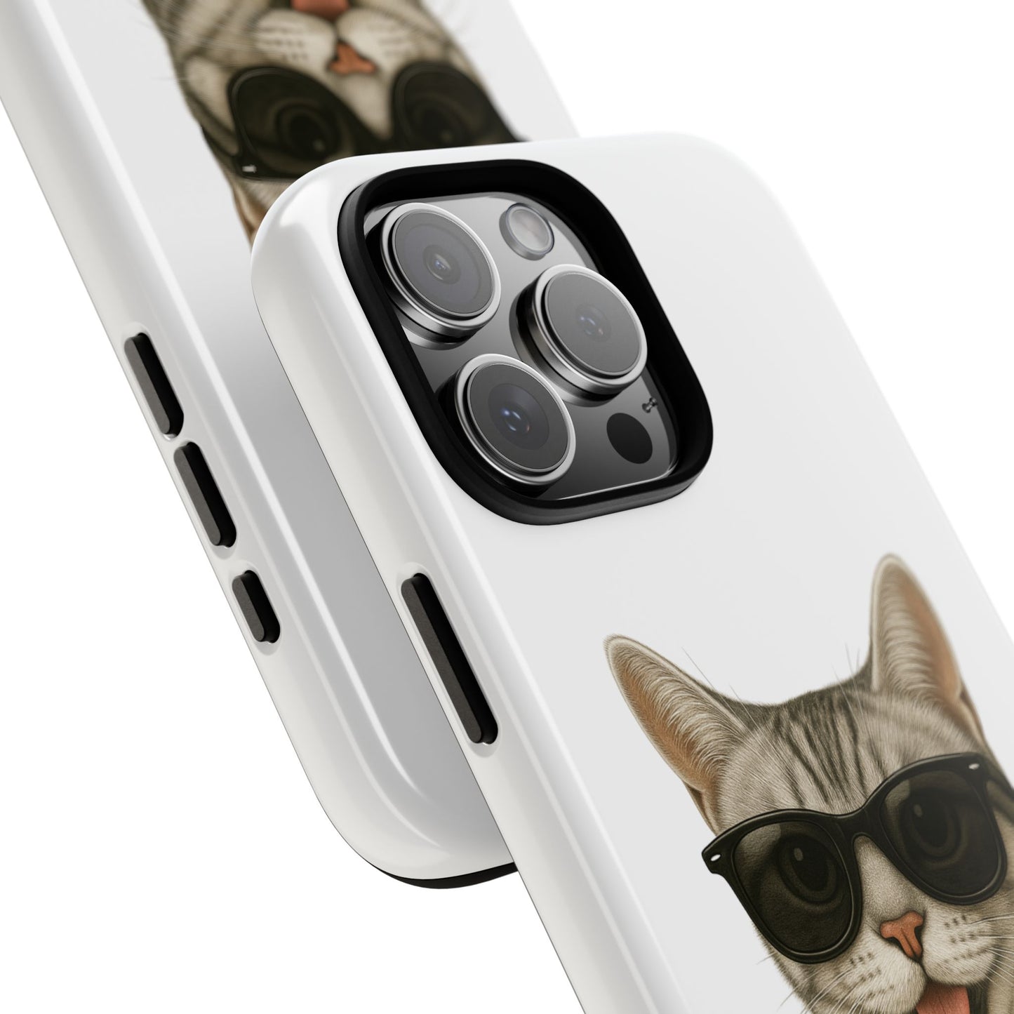 American Shorthair Silver Tabby Wearing Sunglasses - Tough Phone Case