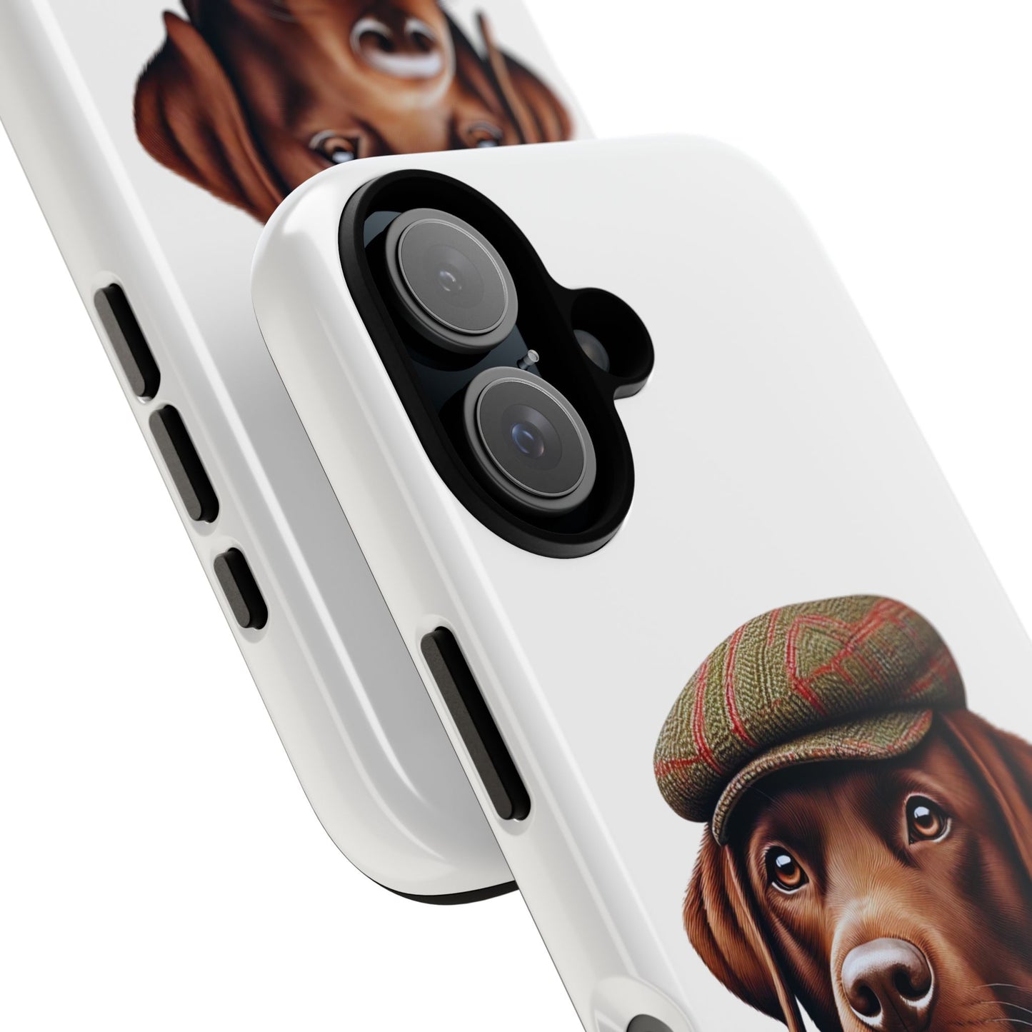 Labrador Wearing a Tweed Flat Cap - Tough Phone Case