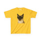Siamese Cat Wearing Sunglasses Kids Tee