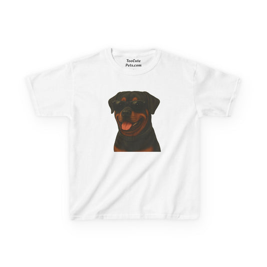 Rottweiler Wearing Sunglasses - Kids Tee