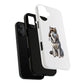 Husky Wearing a Fur Hunter Hat - Tough Phone Case