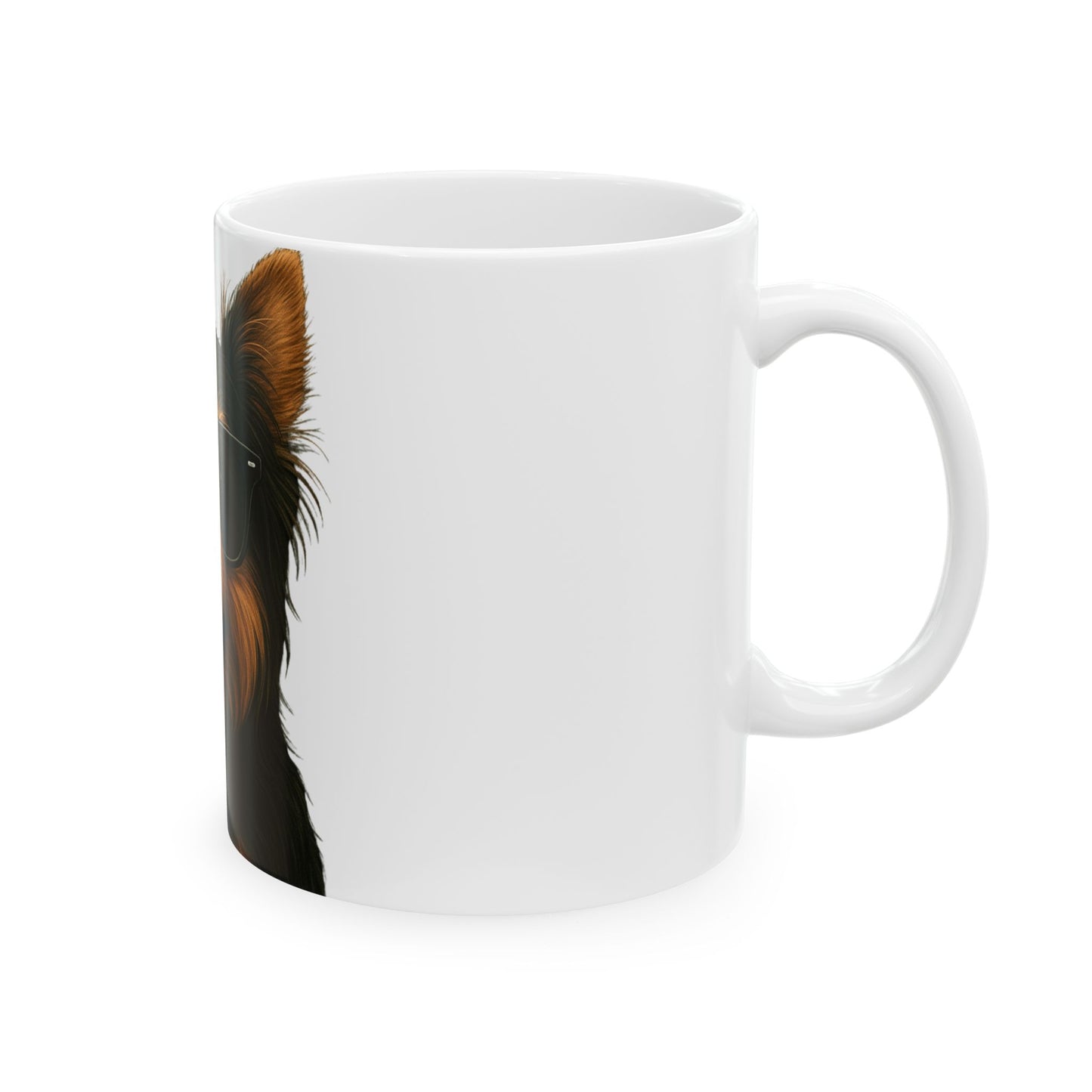Yorkshire Terrier Wearing Sunglasses Ceramic Mug