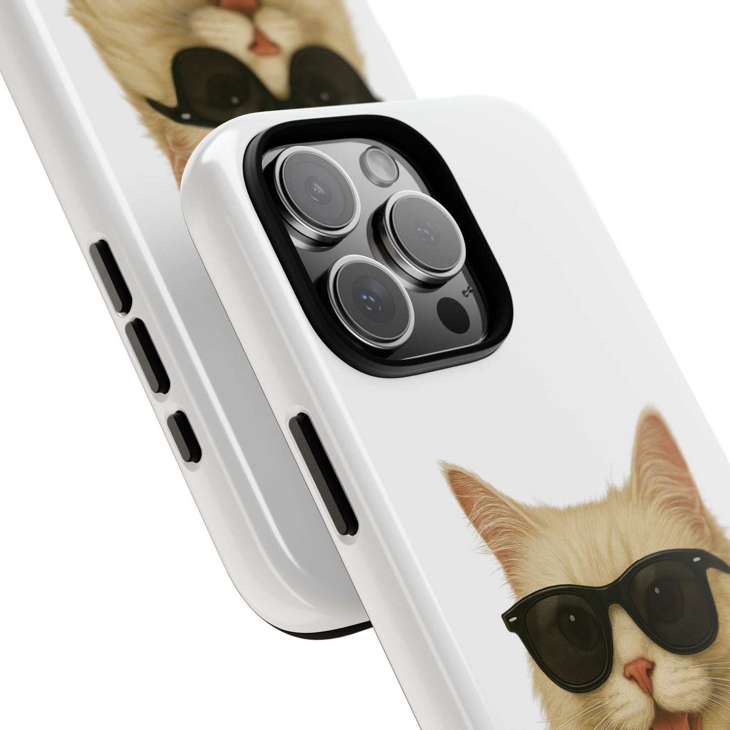 Cream Longhair Cat Wearing Sunglasses - Tough Phone Case