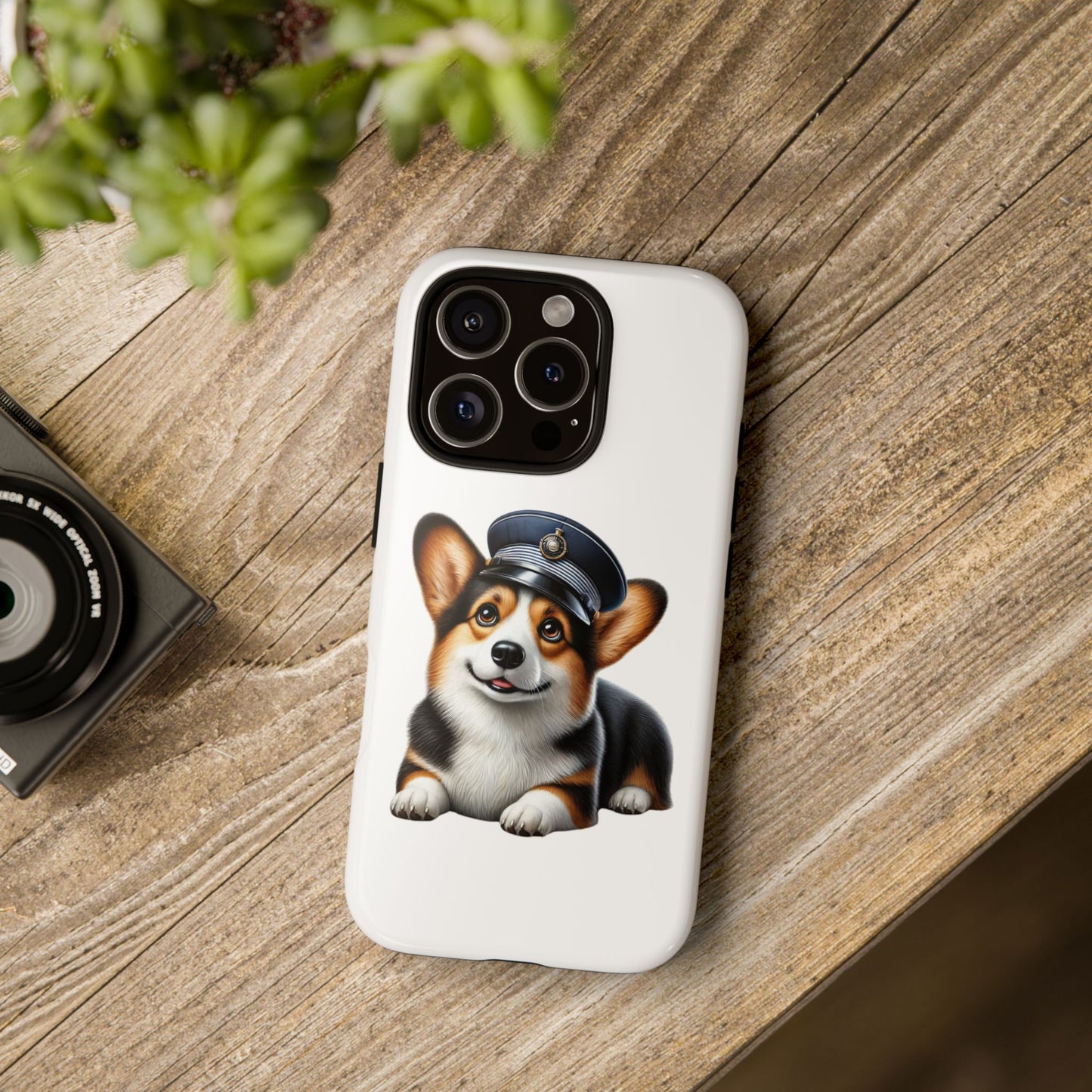 Corgi Wearing a Conductor's Hat - Tough Phone Case