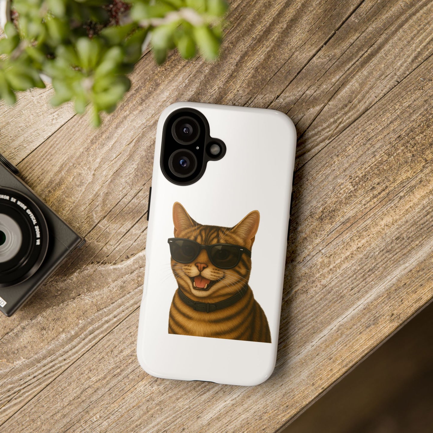 Tabby Cat Wearing Sunglasses - Tough Phone Case