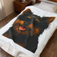 Yorkshire Terrier Wearing Sunglasses - Sherpa Blanket