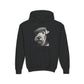 Airedale Terrier Wearing Tweed Flat Cap (Black and White)-  Youth Hoodie - Too Cute Pets