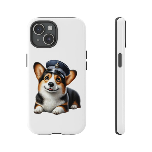 Corgi Wearing a Conductor's Hat - Tough Phone Case