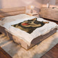Siberian Husky Wearing Sunglasses - Sherpa Blanket