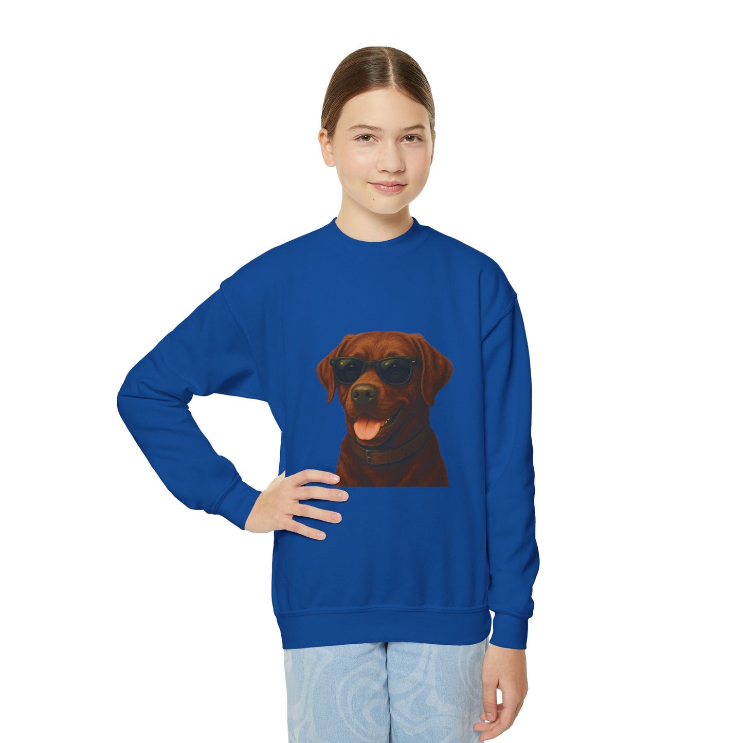 Labrador Retriever Wearing Sunglasses - Youth Sweatshirt