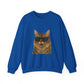 Siberian Cat Wearing Sunglasses - Adult Crewneck Sweatshirt