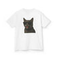 Gray Cat Wearing Sunglasses Kids Tee