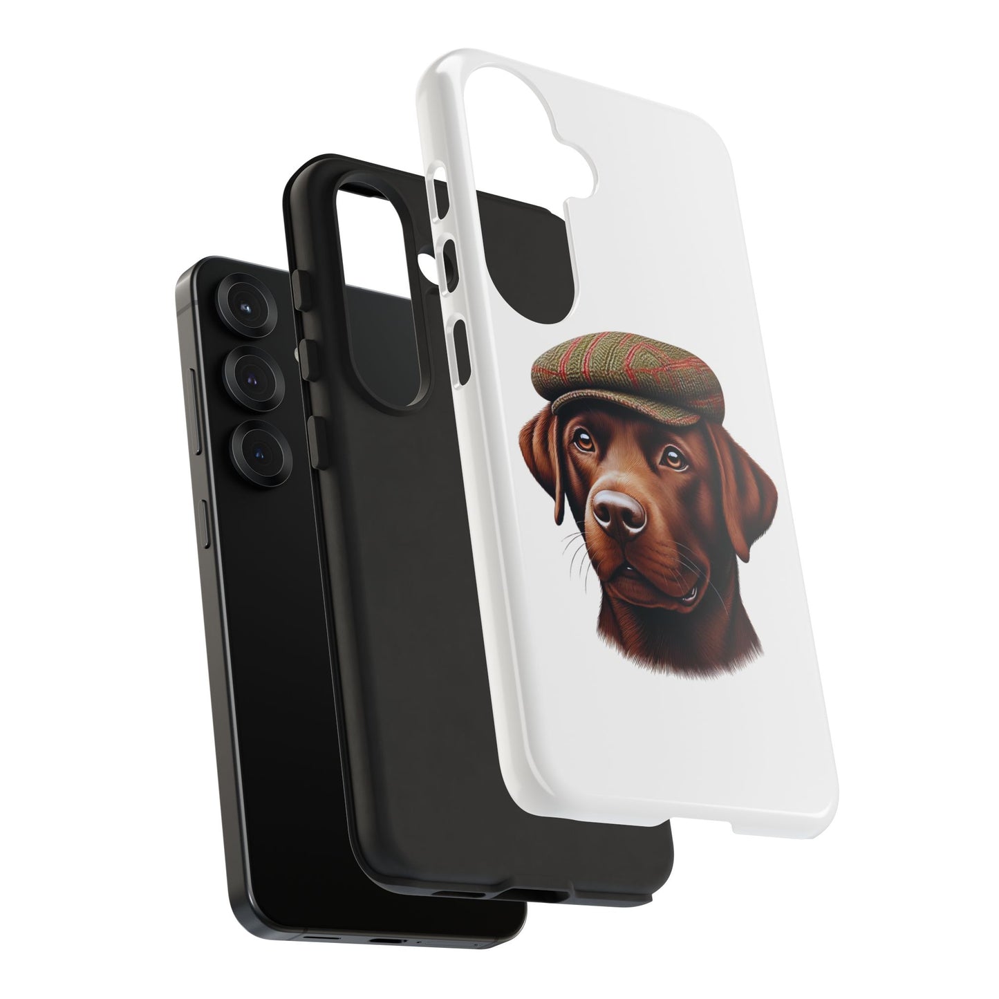 Labrador Wearing a Tweed Flat Cap - Tough Phone Case