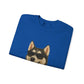 Siberian Husky Wearing Sunglasses - Adult Crewneck Sweatshirt
