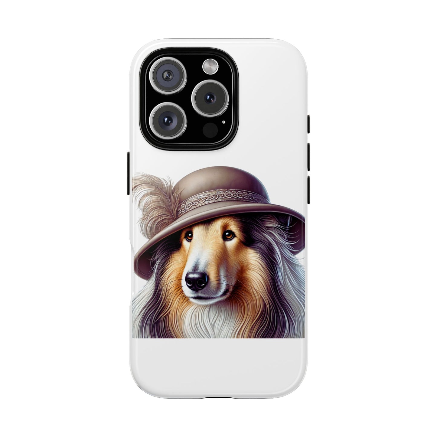 Collie Wearing a Cloche Hat - Tough Phone Case