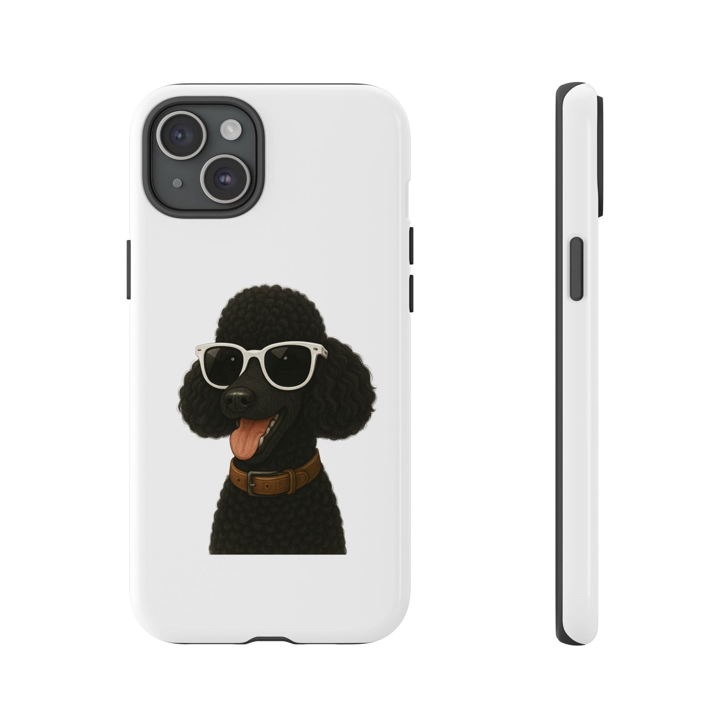 Black Poodle Wearing Sunglasses - Tough Phone Case