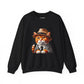 Tabby Cat in Fedora & Suit – Adult Unisex Crewneck Sweatshirt