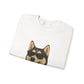 Siberian Husky Wearing Sunglasses - Adult Crewneck Sweatshirt