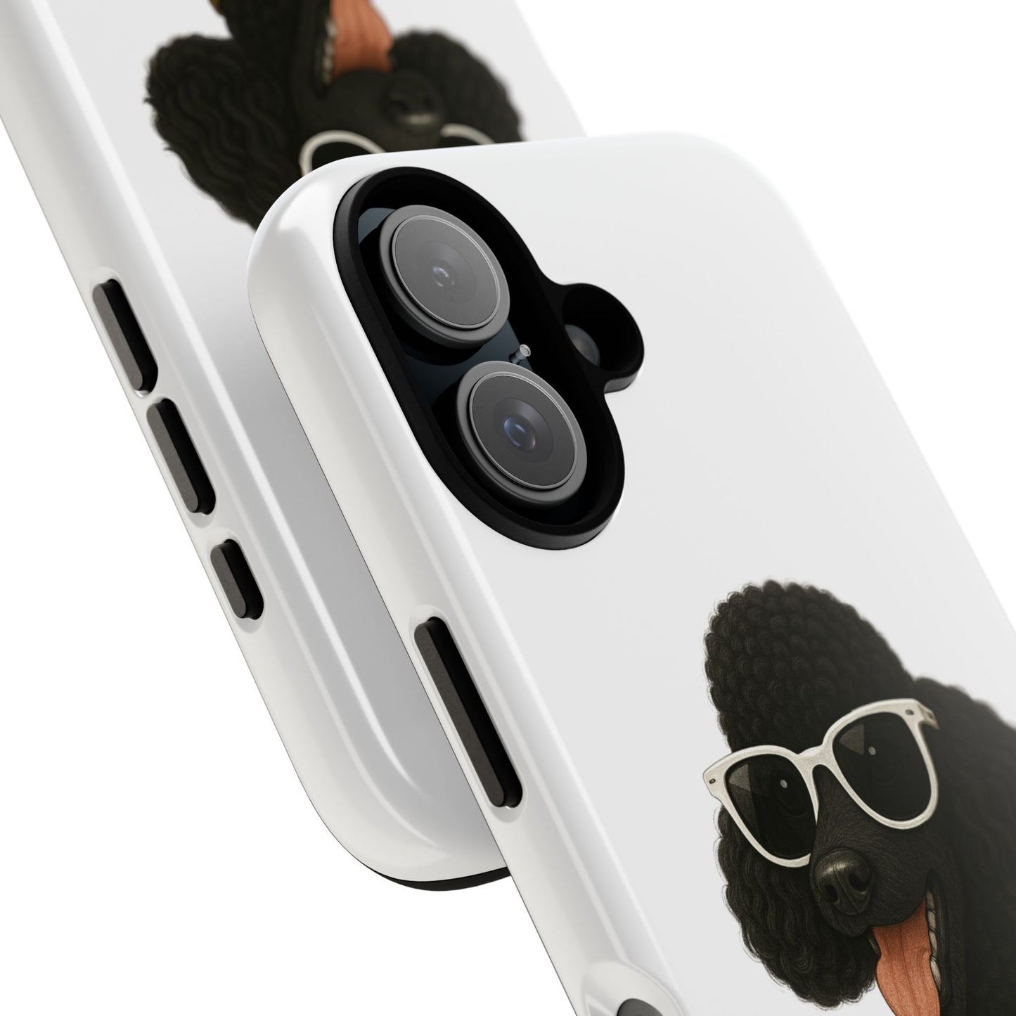 Black Poodle Wearing Sunglasses - Tough Phone Case