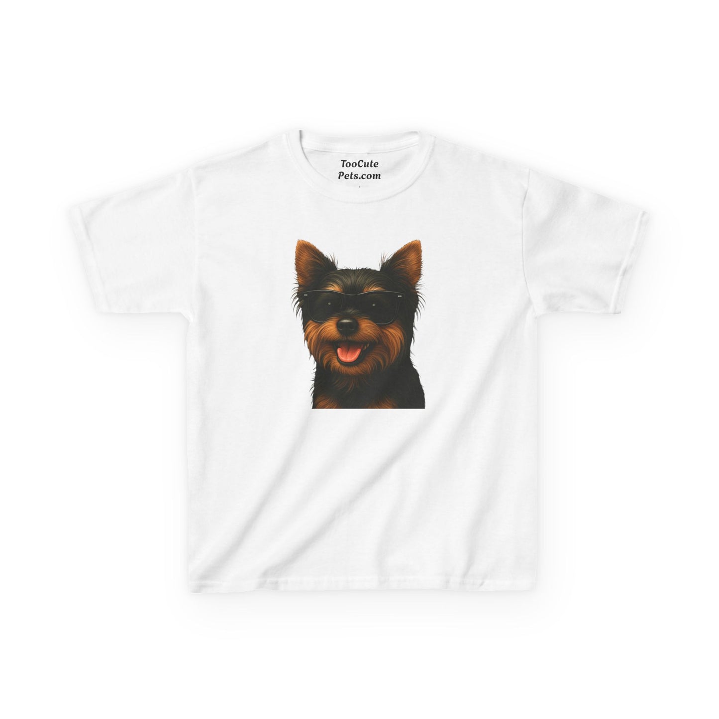 Yorkshire Terrier Wearing Sunglasses - Kids Tee