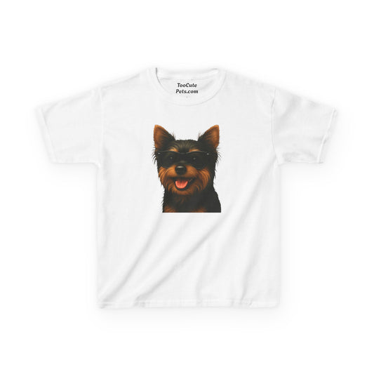 Yorkshire Terrier Wearing Sunglasses - Kids Tee