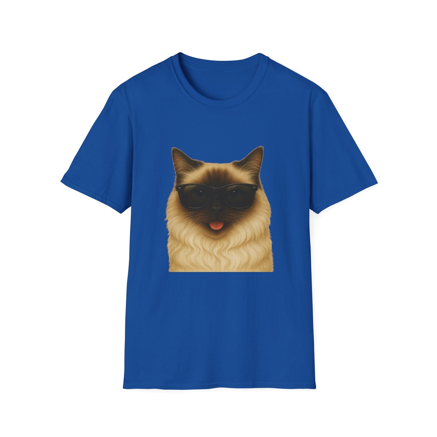 Ragdoll Cat Wearing Sunglasses - Adult T-Shirt