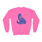 Tabby Wearing Top Hat (Multi-color) -  Youth Sweatshirt - Too Cute Pets Collection