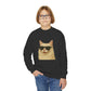Cream Longhair Cat Wearing Sunglasses - Youth Crewneck Sweatshirt