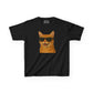 Domestic Shorthaired Orange Tabby Cat Wearing Sunglasses Kids Tee