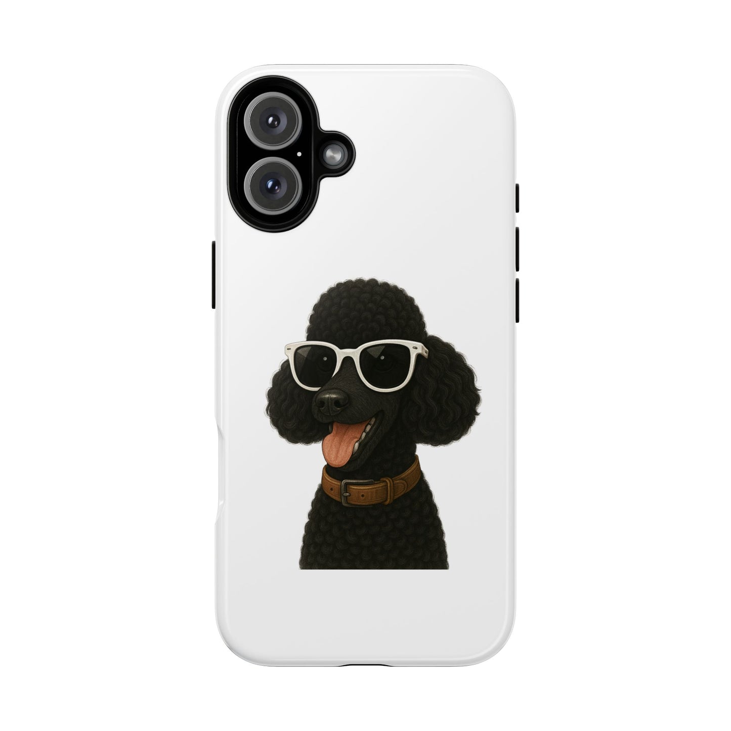 Black Poodle Wearing Sunglasses - Tough Phone Case
