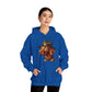 Dashing Vizsla Wearing Campaign Hat - Adult Hoodie - Too Cute Pets