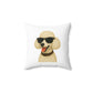 White Poodle Wearing Sunglasses - Throw Pillow